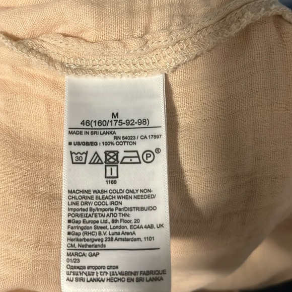 Gap Crinkle Gauze Drawstring Short, Tan, Women’s Size M, Cotton - Picture 4 of 6